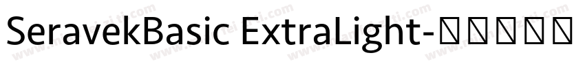 SeravekBasic ExtraLight字体转换